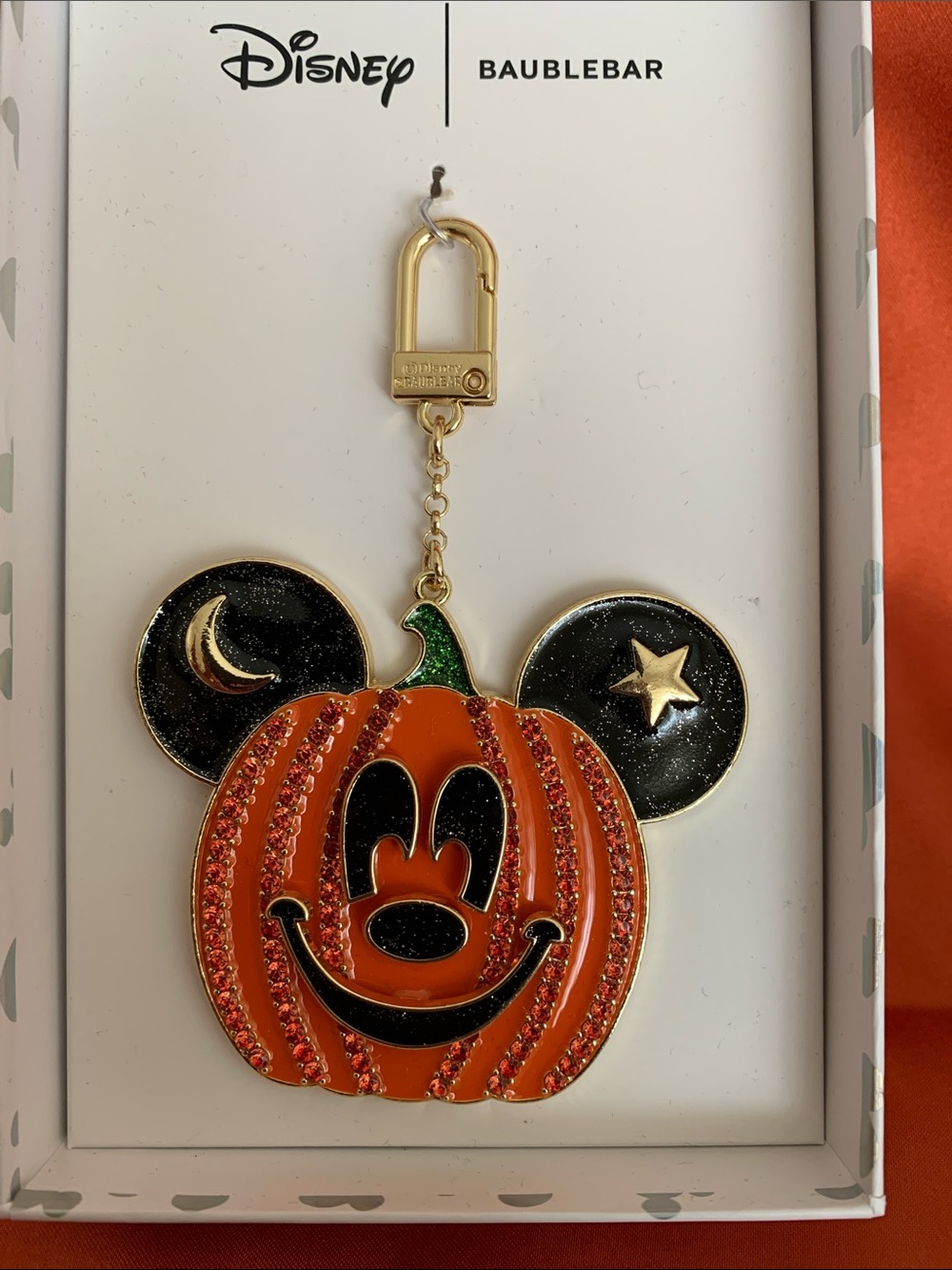 Disney BaubleBar Orange Pumpkin Mickey / Charm